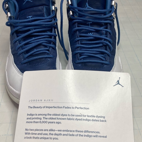Nike Air Jordan 12 Retro Indigo Stone Blue Legend Men Shoes 130690–404 Size 9 - Picture 12 of 13